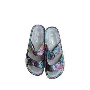Alegria PG Lite Womens Multicolor Sandals Snake Print Size 39 (8.5)